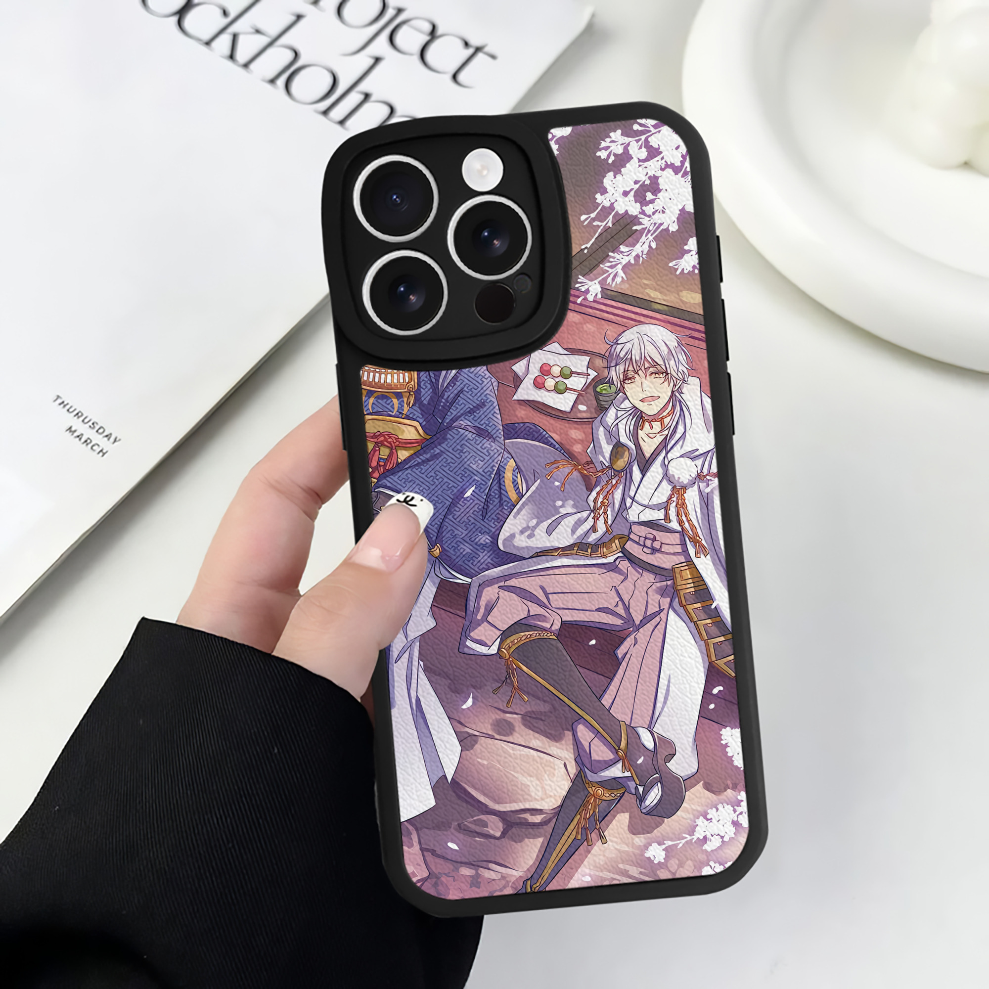 （画像用） 刀剣乱舞 Touken Ranbu 【iPhone 16シリーズ対応】シリコンスマホケース（レザー調） 材質：シリコン